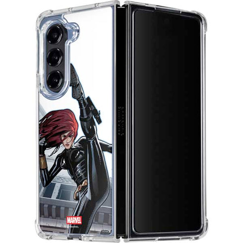 Marvel Black Widow High Kick Galaxy Z Fold5 5G Clear Case